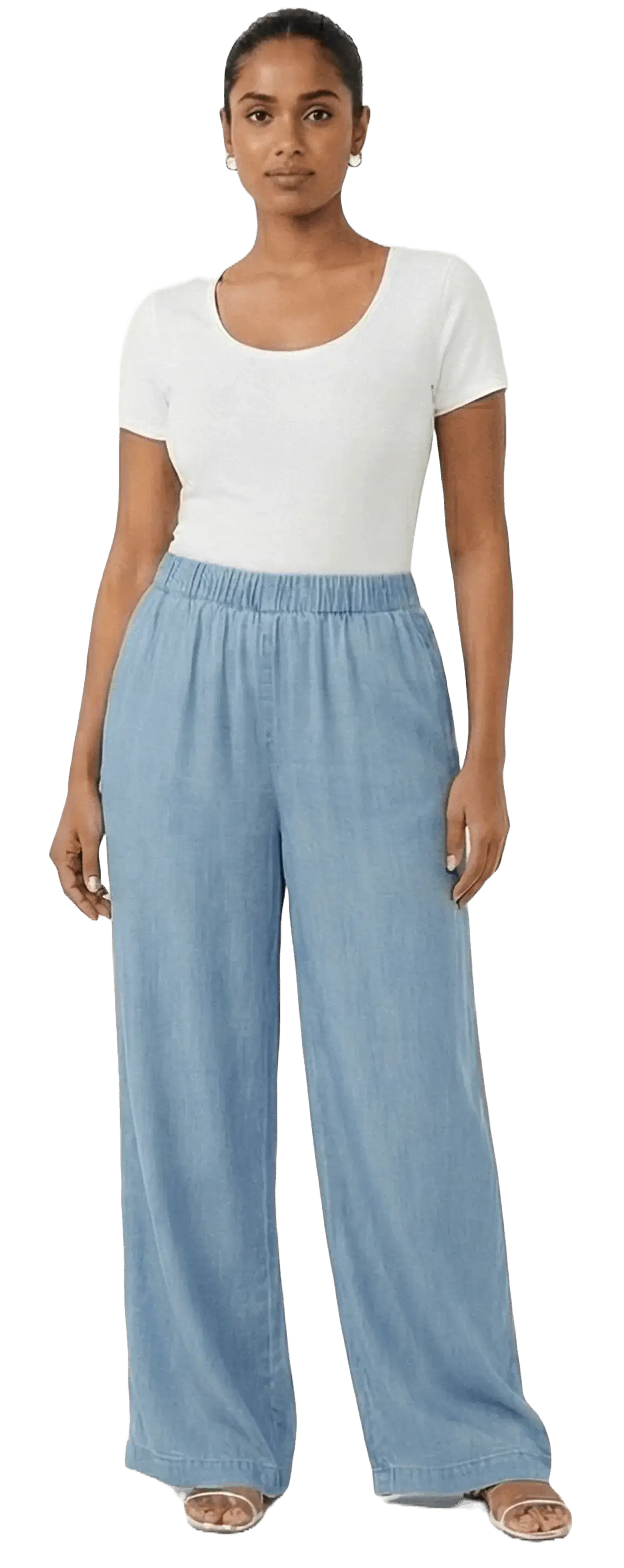 Straight-Leg Denim Trouser