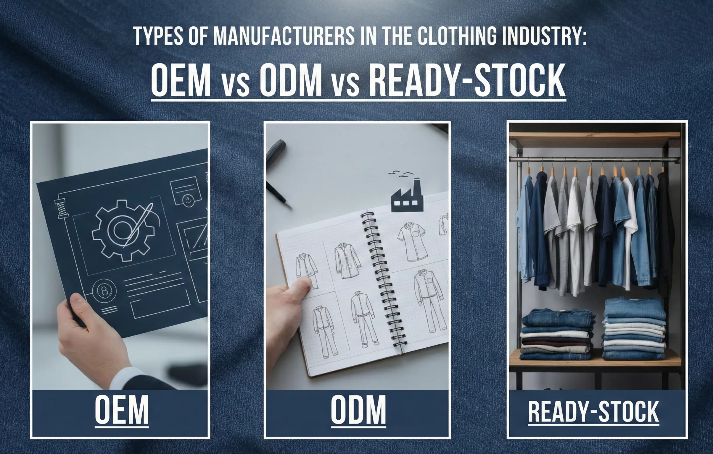Types of Manufacturers in the Clothing Industry: OEM vs ODM vs Ready-Stock